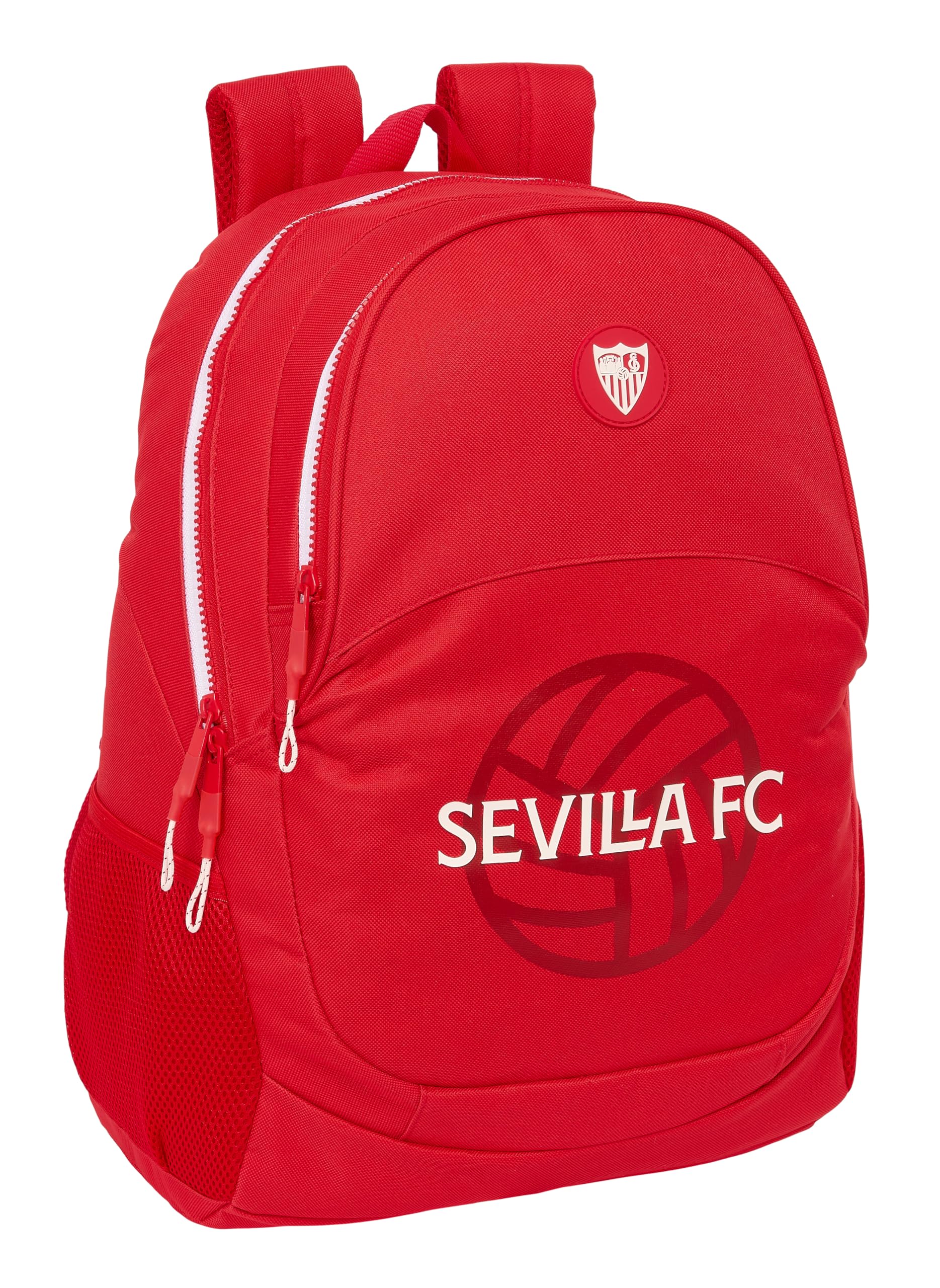 Safta SEVILLA FC - Mochila Escolar Infantil, Ideal para Niños de Diferentes Edades, Cómoda y Versátil, Calidad y Resistencia, 32x16x44 cm, Color Rojo