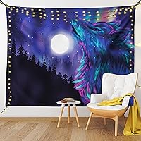 Vista 19 de Ambesonne Tapiz de isla tropical, olas del océano en la playa de Seychelles al atardecer horizonte, decoración de tela para colgar en la pared