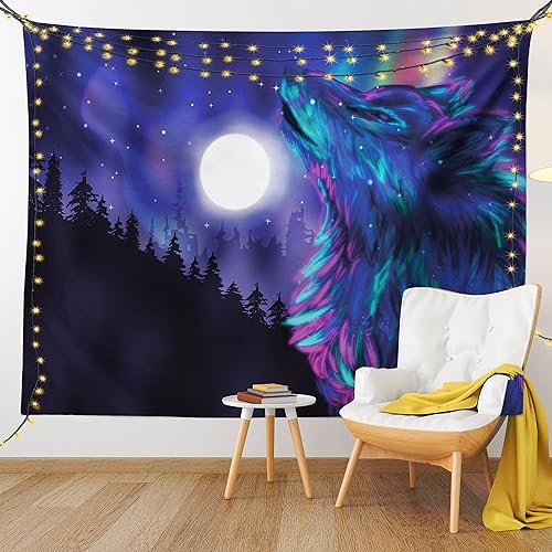 Miniatura 57 de Ambesonne Tapiz gótico, patio con hiedra encantada en la puerta antigua al bosque, colgante de pared ancho para dormitorio, sala de estar, 2-Verde