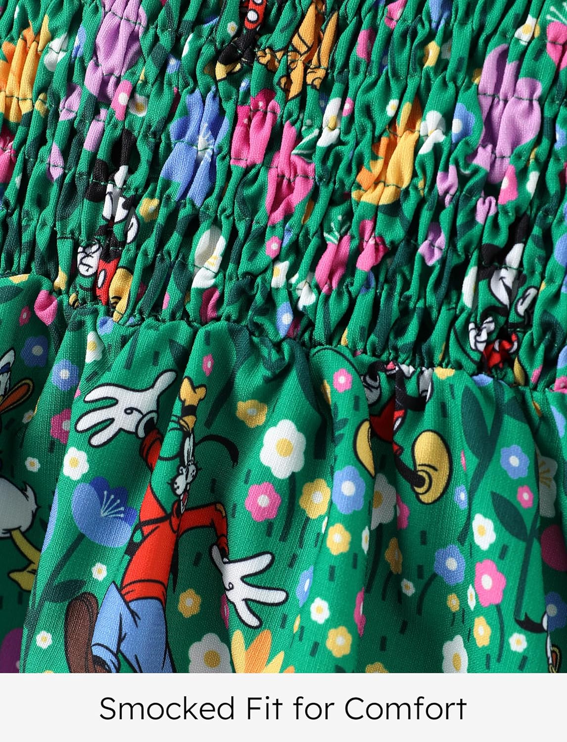 Disney Princess Frozen Elsa Minnie Stitch Toddler Girl Dress Bow Tie Straps Smocked Summer Outfit Birthday Party Clothes 2-9Y - Image 6