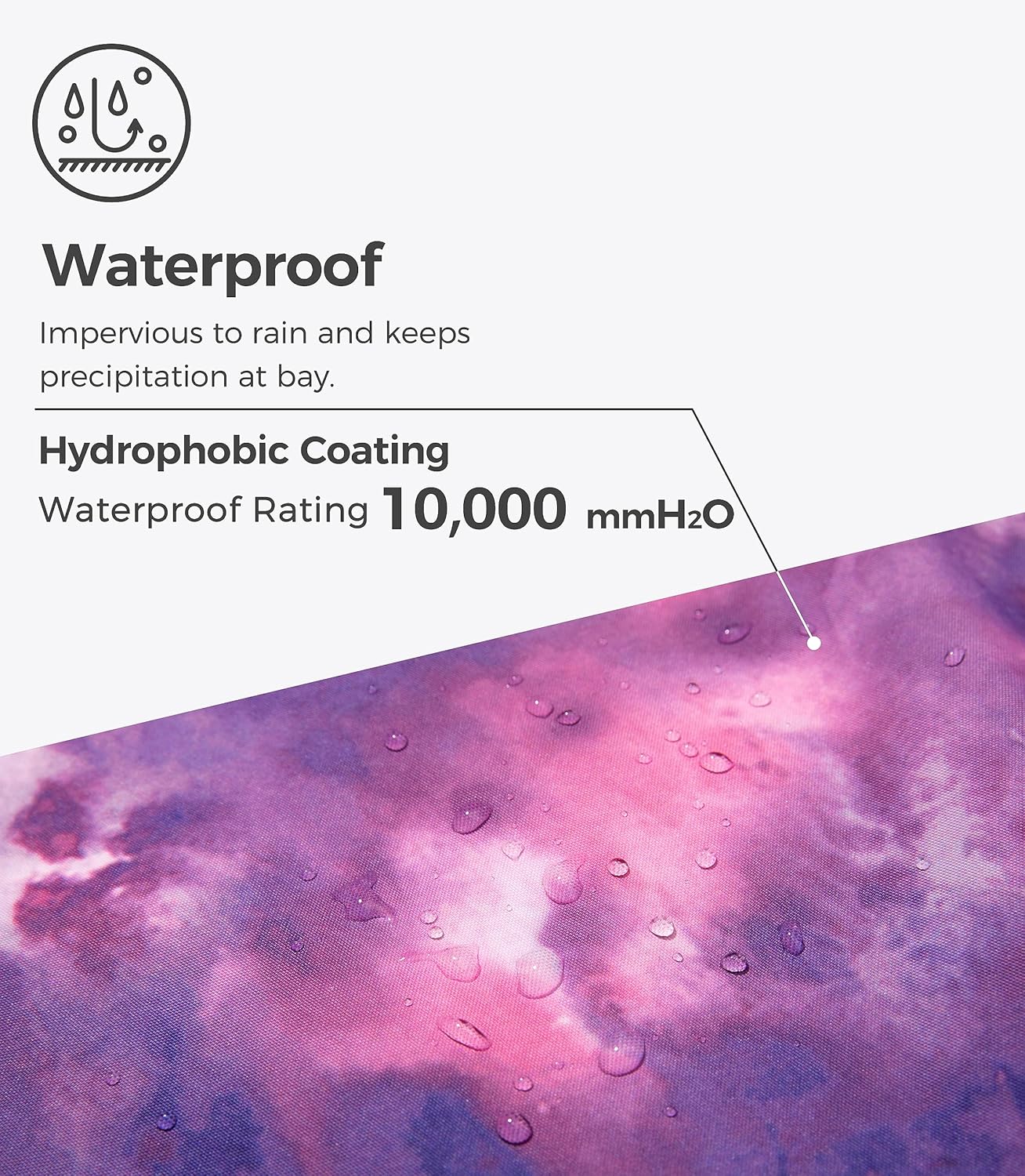 Wantdo Women's Waterproof Ski Jacket Colorful Printed Fully Taped Seams Rain Coat Warm Winter Parka - Image 5