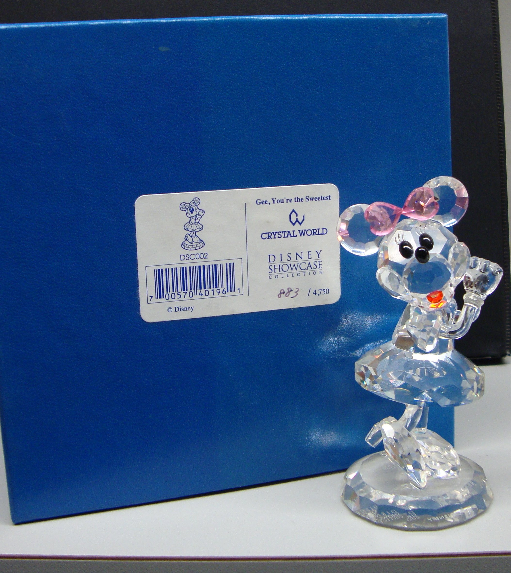 ディズニーショーケース クリスタルワールド ミッキーマウス 置物