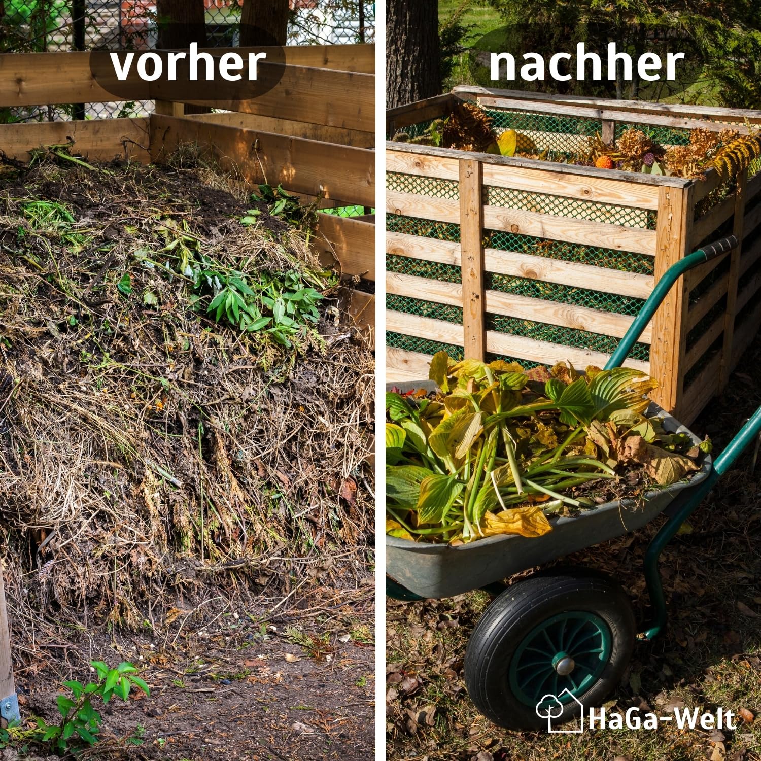 HaGa Kompostgitter 1,2m x 25m - Hochwertiger Kunststoff für Abfall & Recycling - Praktische Größe für Komposter, Schnellkomposter & Thermokomposter