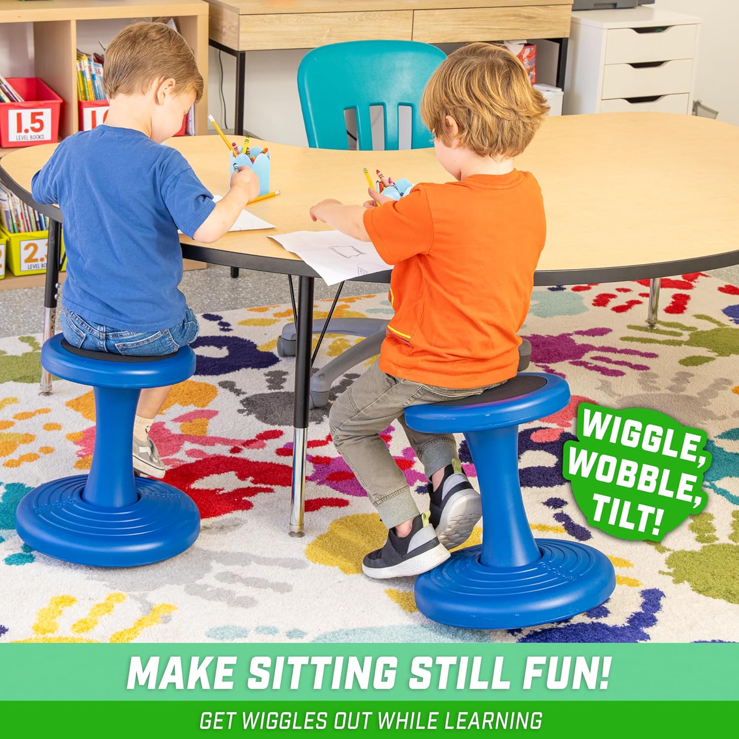GoSports 14 Inch Wobble Chair - Sensory Stool for Active Kids - ADHD Chair for Classrooms or Home
