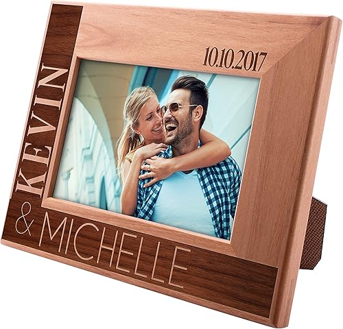 Customization Mill Marcos de fotos personalizados de 4 x 6 pulgadas, regalos de cumpleaños para la pareja, tú y yo, marco de fotos romántico