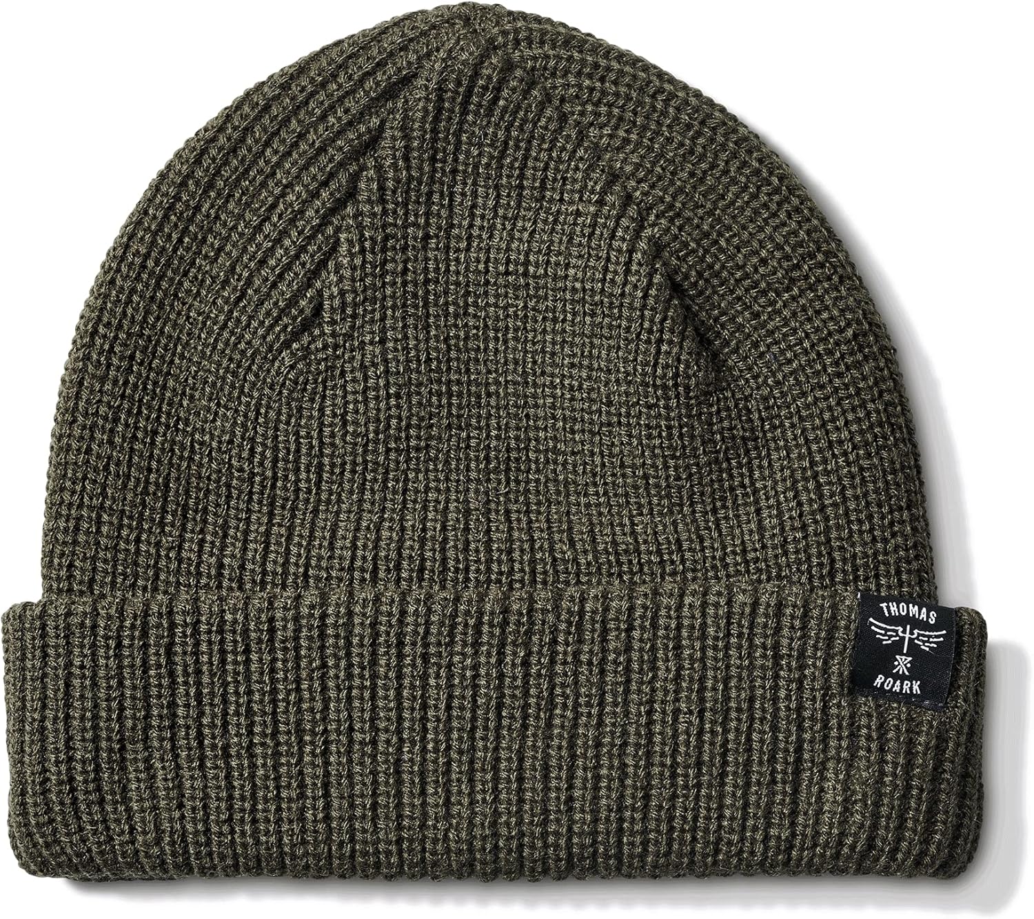 Roark Chief Beanie, Cuffed Kint Hat, Dark Brown