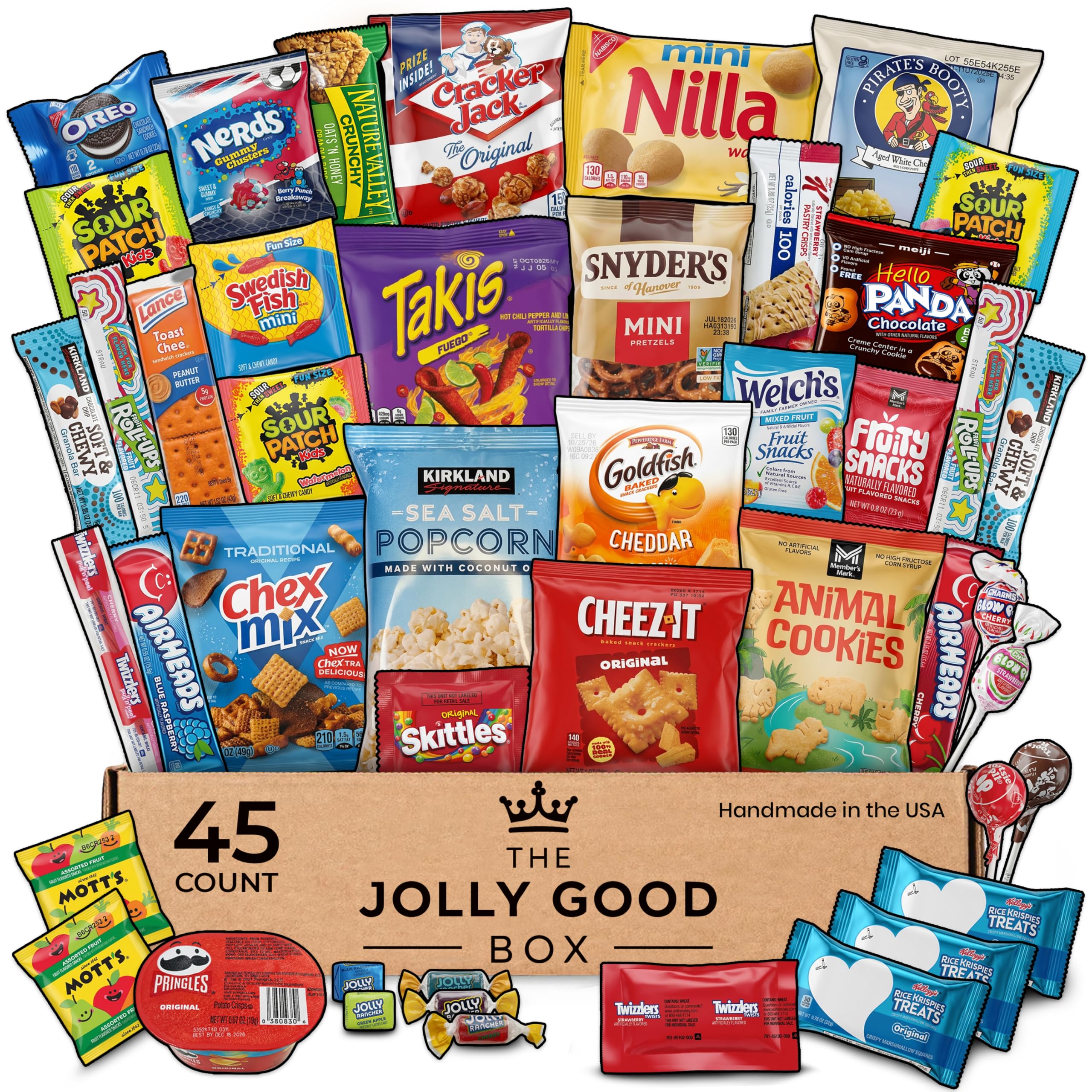 Jolly Good Care Packages 45 Count Variety Snack Box Care Package Gift Basket