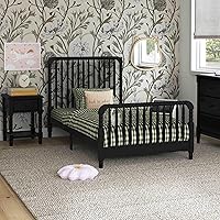 Vista 2 de DaVinci Jenny Lind - Cama individual con postes de husillo de madera en listones de soporte de colchón de ébano incluidos