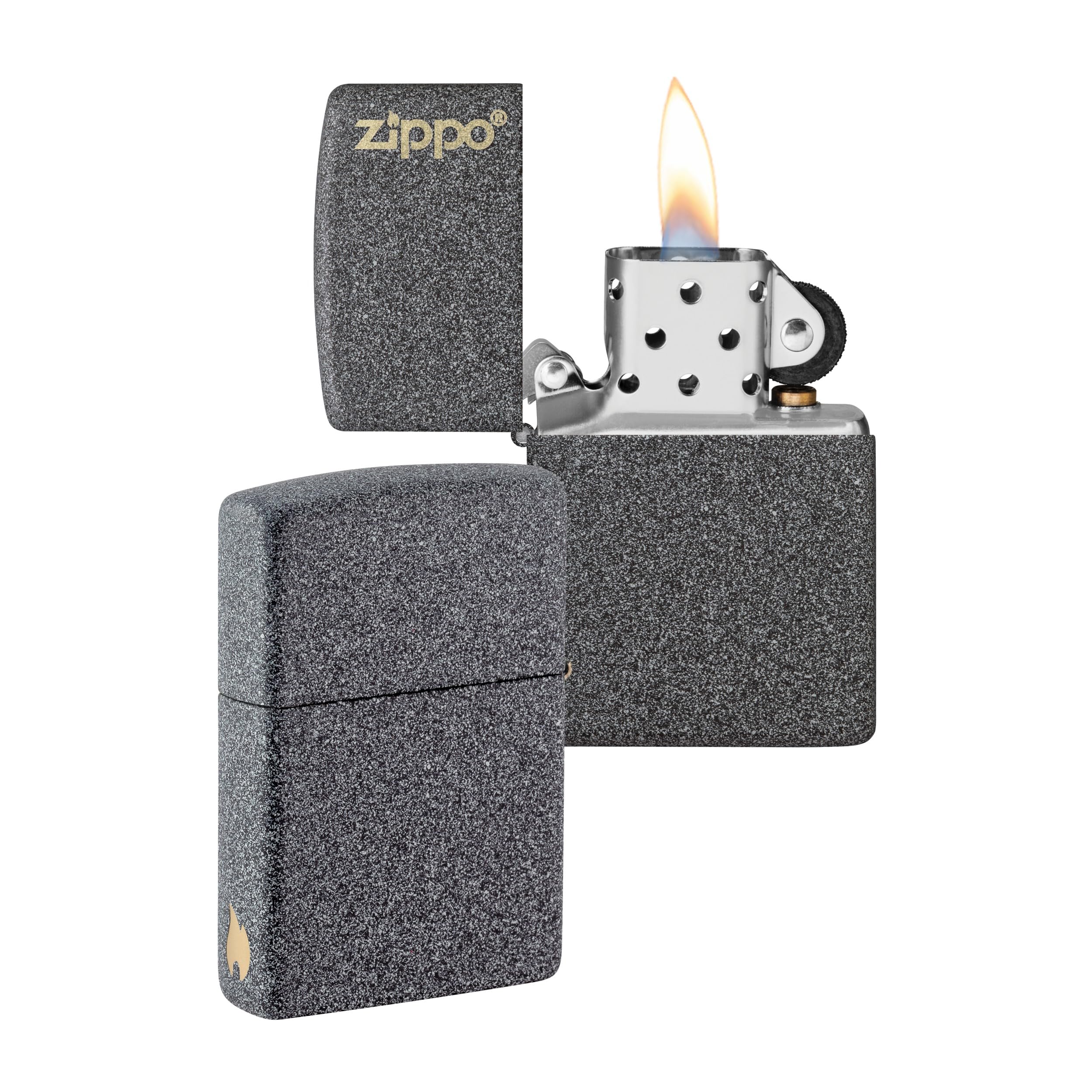 Zippo Accendino antivento – Logo fiamma – finitura arancione