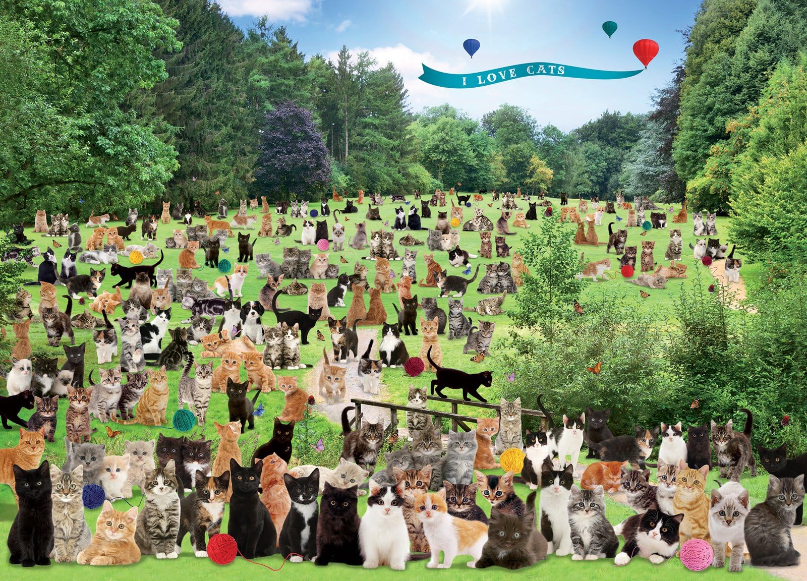 Summer Cats - 1000 Piece Jigsaw Puzzle by Otter House