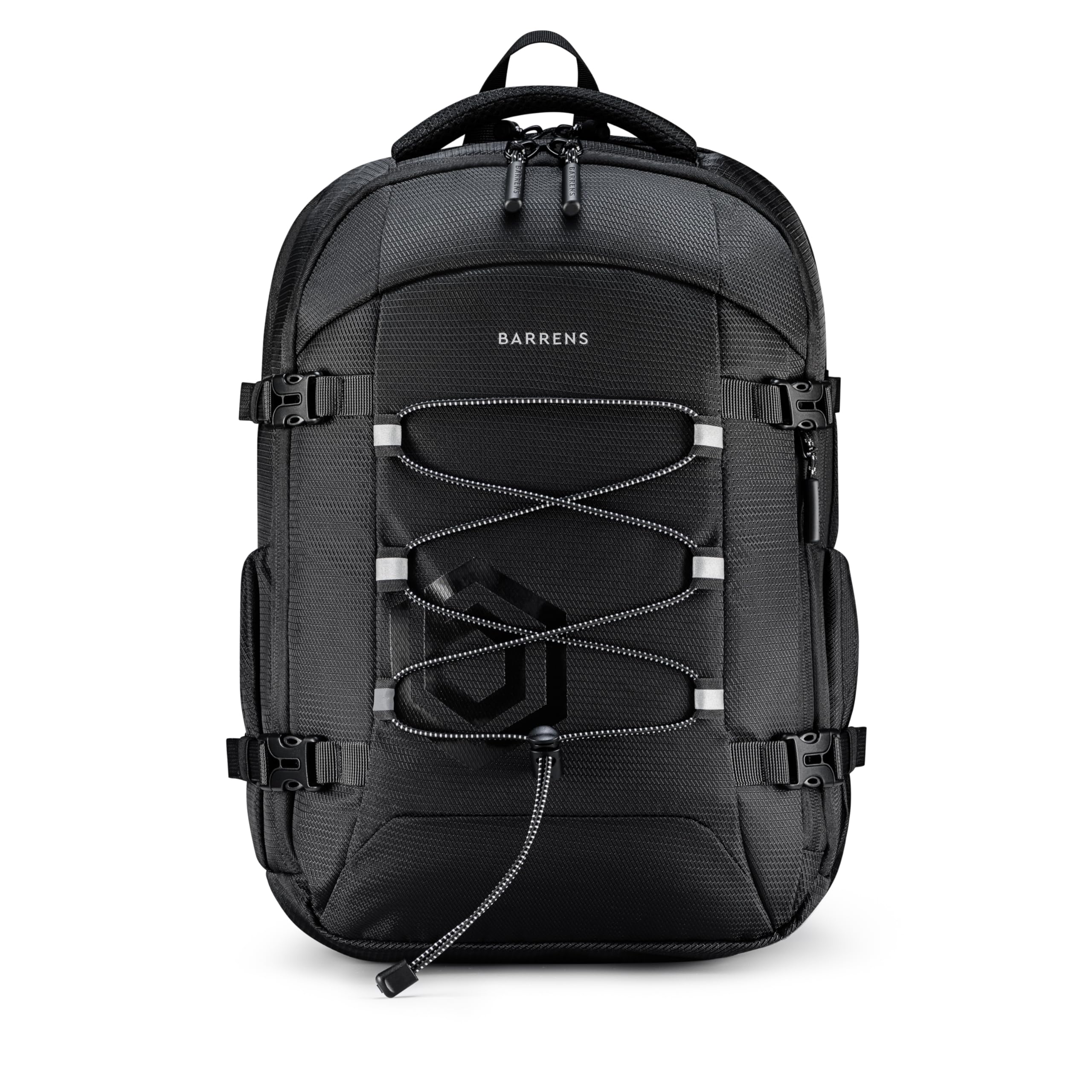 BARRENS Handgepäck Rucksack 40x30x20 cm Reiserucksack Flugzeug für Ryanair Wizzair Eurowings Travel Backpack mit Laptopfach 14 Zoll Cabin Bag mit 2 Hauptfächern (Schwarz 23L)