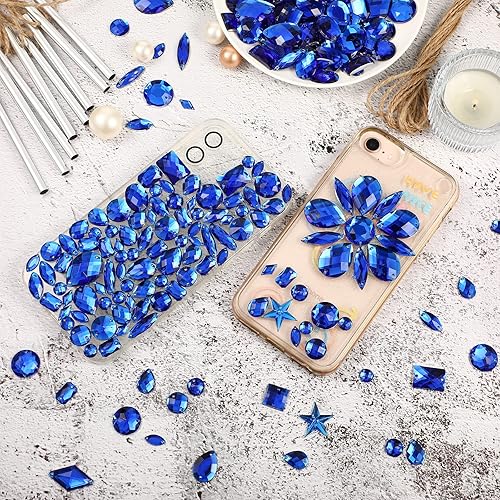 Miniatura 9 de 500 piezas de gemas de costura de acrílico con cristales de costura mezclados para coser en diamantes de imitación con 2 agujeros para la ropa