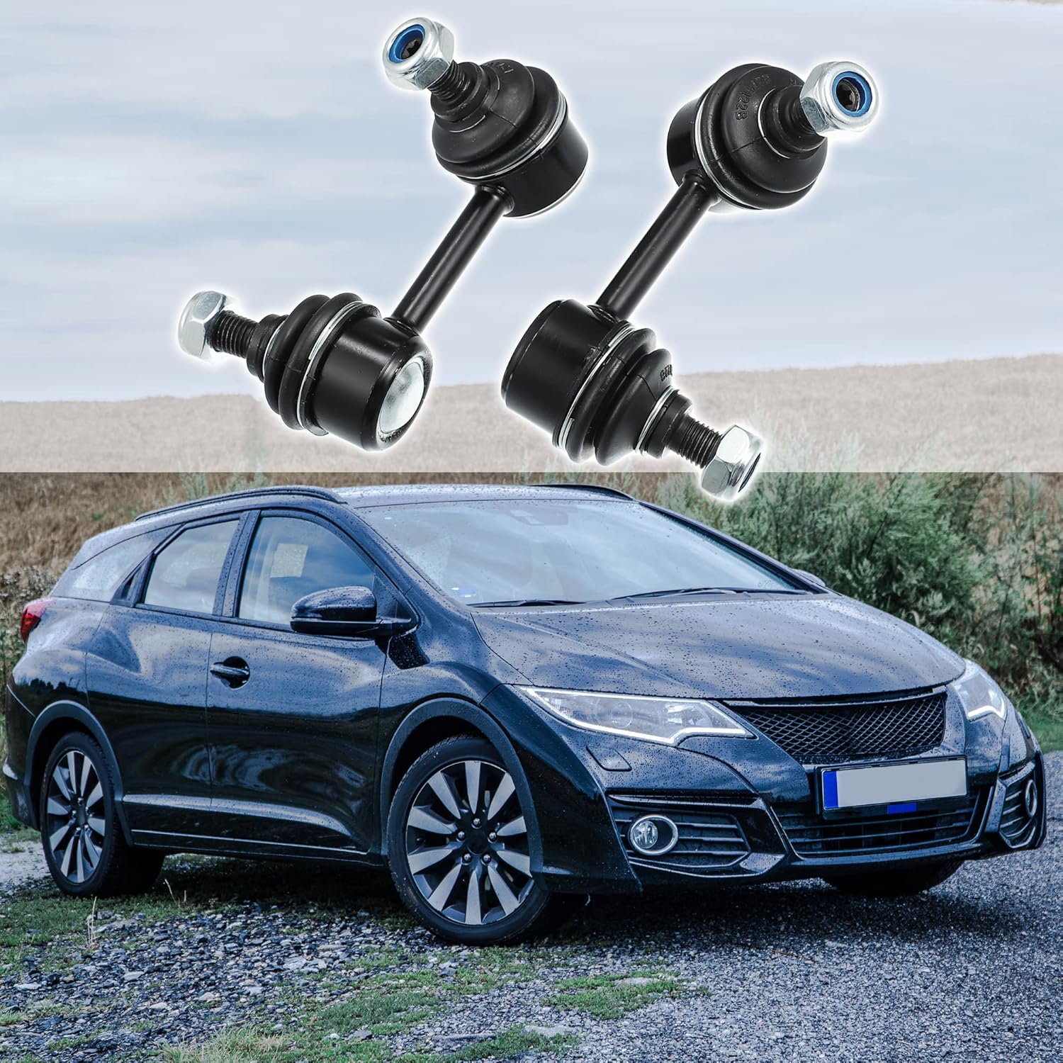 X AUTOHAUX 2pcs Rear Suspension Sway Bar End Links Stabilizer Sway Bar Link K750125 K750126 52321SNAA01 52320SNAA01 for Honda Civic 2006-2015