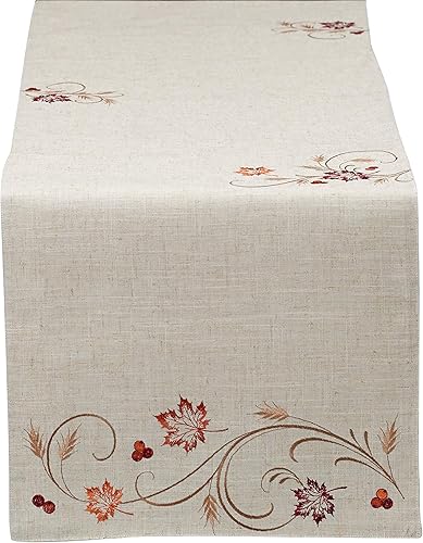 DII conjunto de 4 manteles individuales 100% poliéster de 13 x 19" para Día de Acción de Gracias, días festivos otoñales