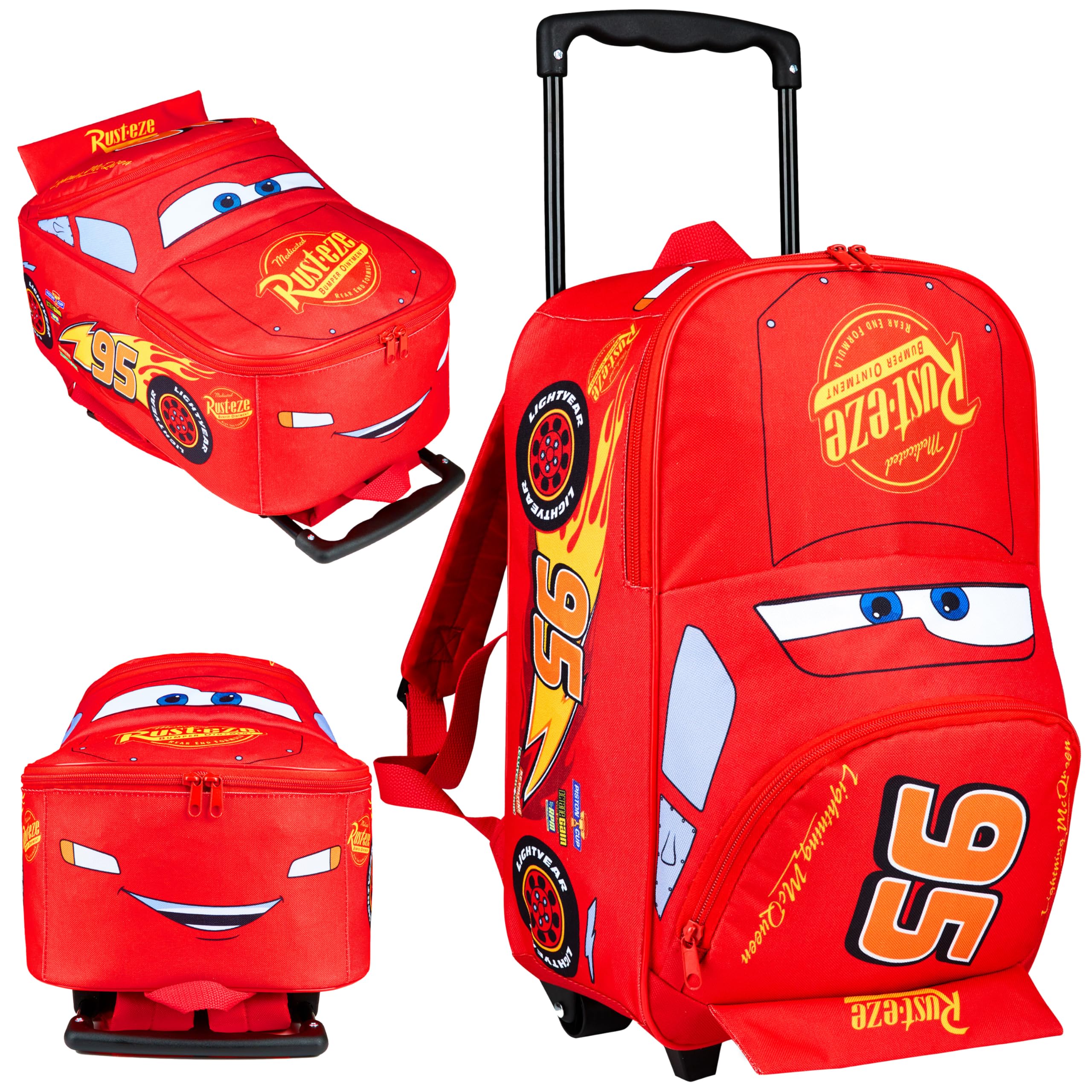 Disney Kids' Suitcase – Lightning McQueen Trolley Bag