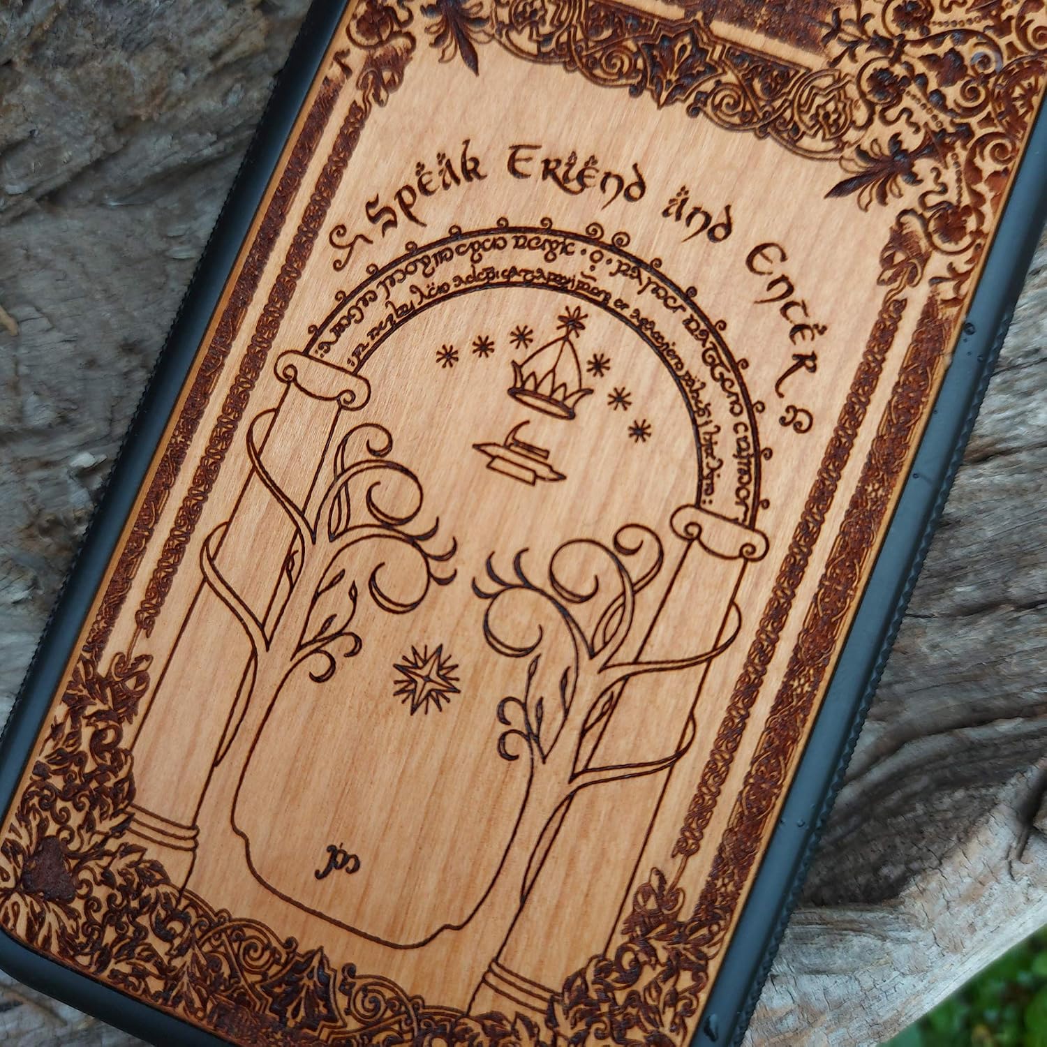 Wood Phone Case Laser Engraved Fits iPhone 17, 16, 15 Pro Max Mini & Galaxy S26, S25, S24 Ultra Plus – Eco-Friendly, Slim, Durable Wooden Phone Cover