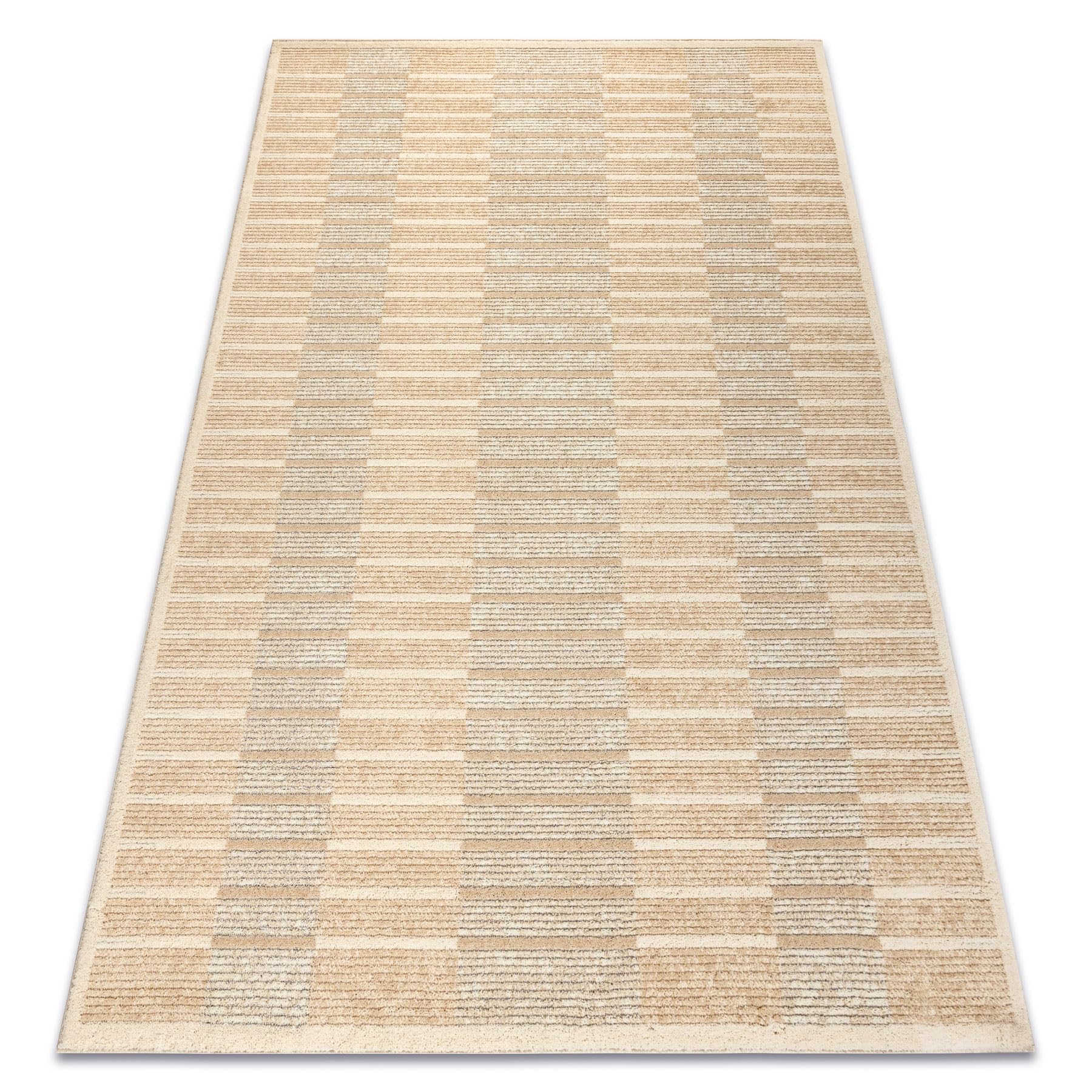 Tapis en laine isolant beige 60x120 pour éliminer la sensation de sol froid