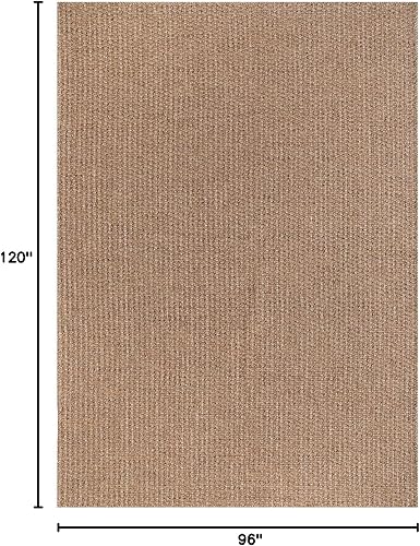 Miniatura 2 de Lena Rug Alfombra de yute fácil de 8 x 10 pies, para interiores y exteriores, color natural, para sala de estar, cocina, área de mucho tráfico,