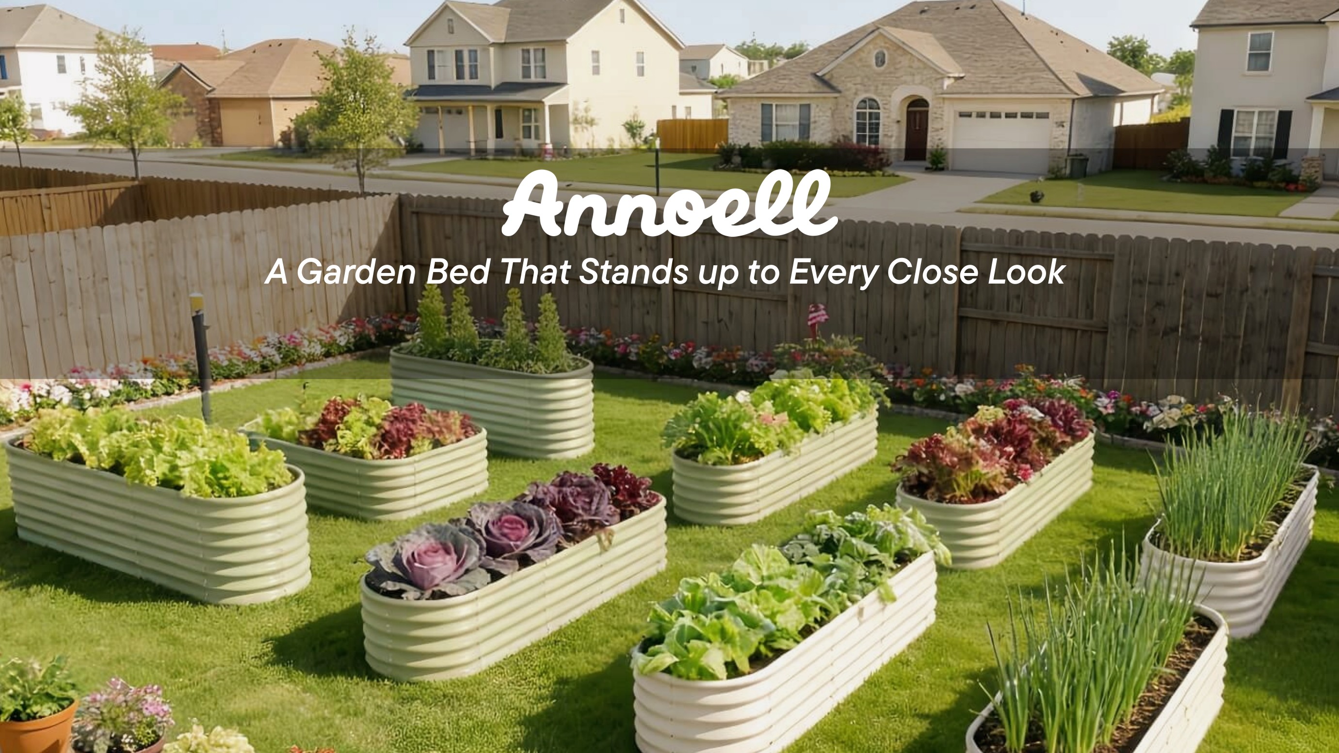 Amazon.com: Annoell 8x2x1.5 ft Galvanized Raised Garden Bed, 18