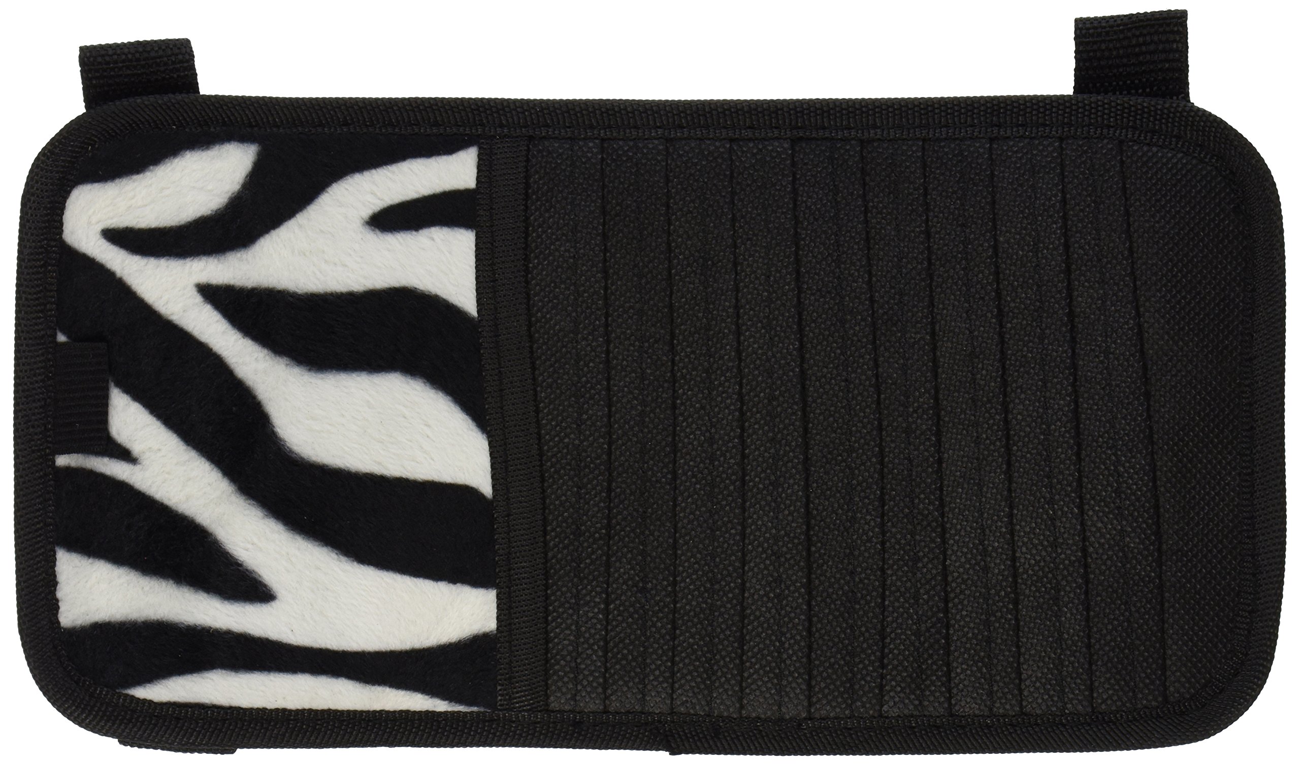 LA Auto Gear White Zebra Animal Print 10 CD/DVD Car Visor Organizer