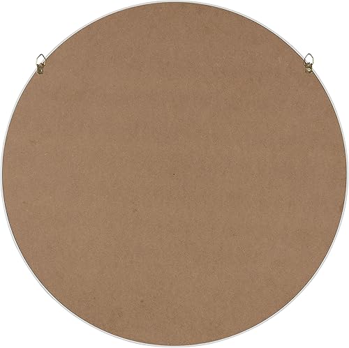 Miniatura 5 de Kate and Laurel Travis - Espejo de pared redondo de madera, 21.6 pulgadas de diámetro, plateado, acento de decoración de pared elegante y glamoroso