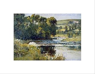 PAINTING LANDSCAPE BANNISTER STREAMSIDE BLACK ART PRINT PICTURE B12X12647