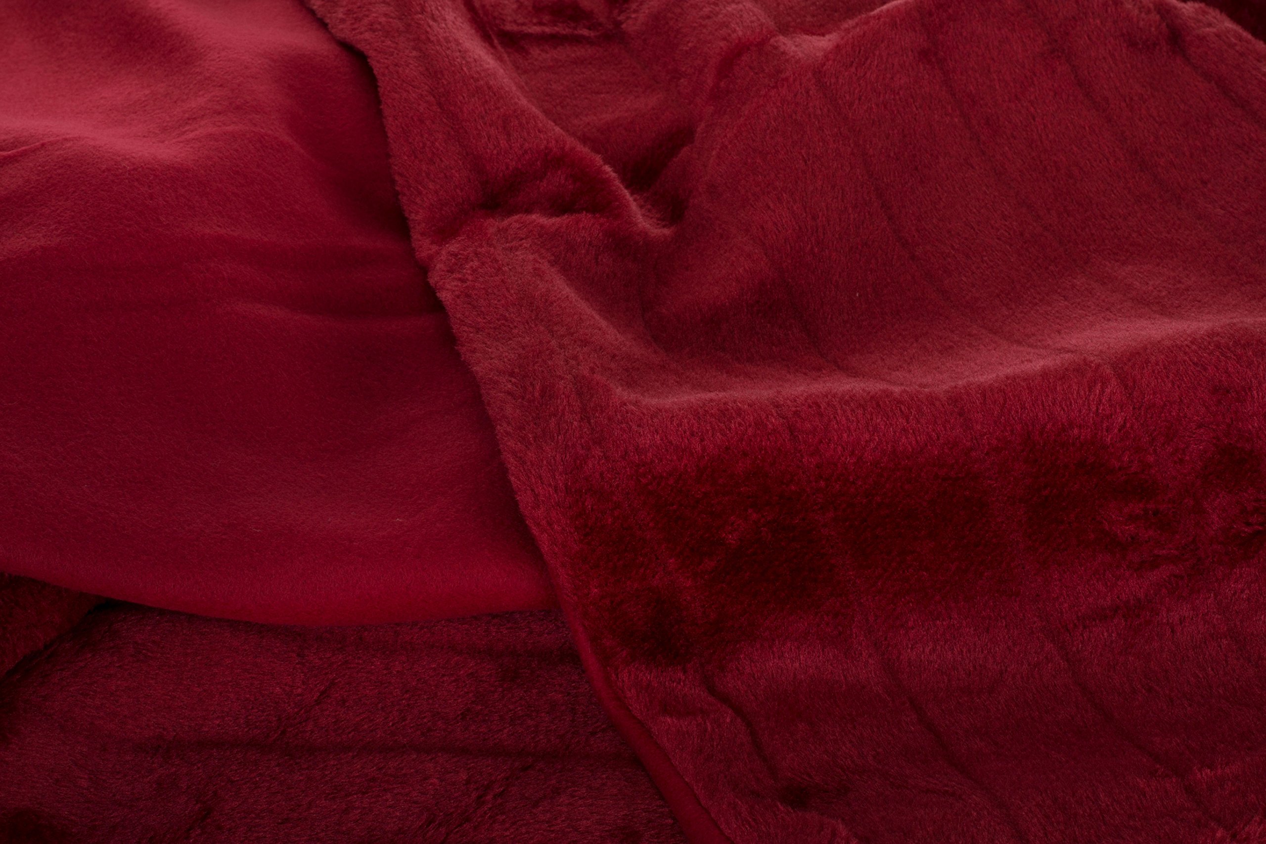 Brandsseller Couverture Douillette en Imitation Fourrure de Vison Plaid de Canapé Couvre-lit Chaud et Doux - 150 x 200 cm Rouge