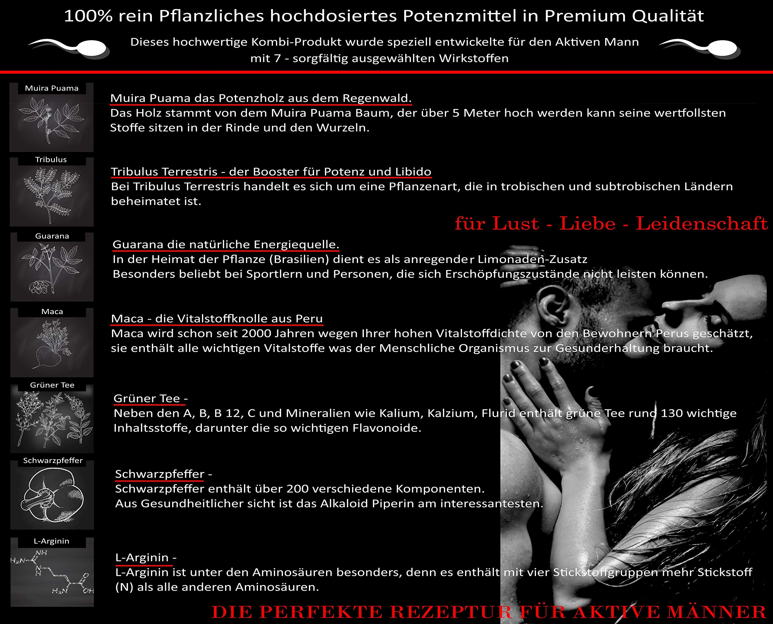 B.P.V - Testridal 120 Kapseln = 96g - Extrem Hardcore Booster für aktive Männer - für Lust - Liebe - Leidenschaft und mehr...