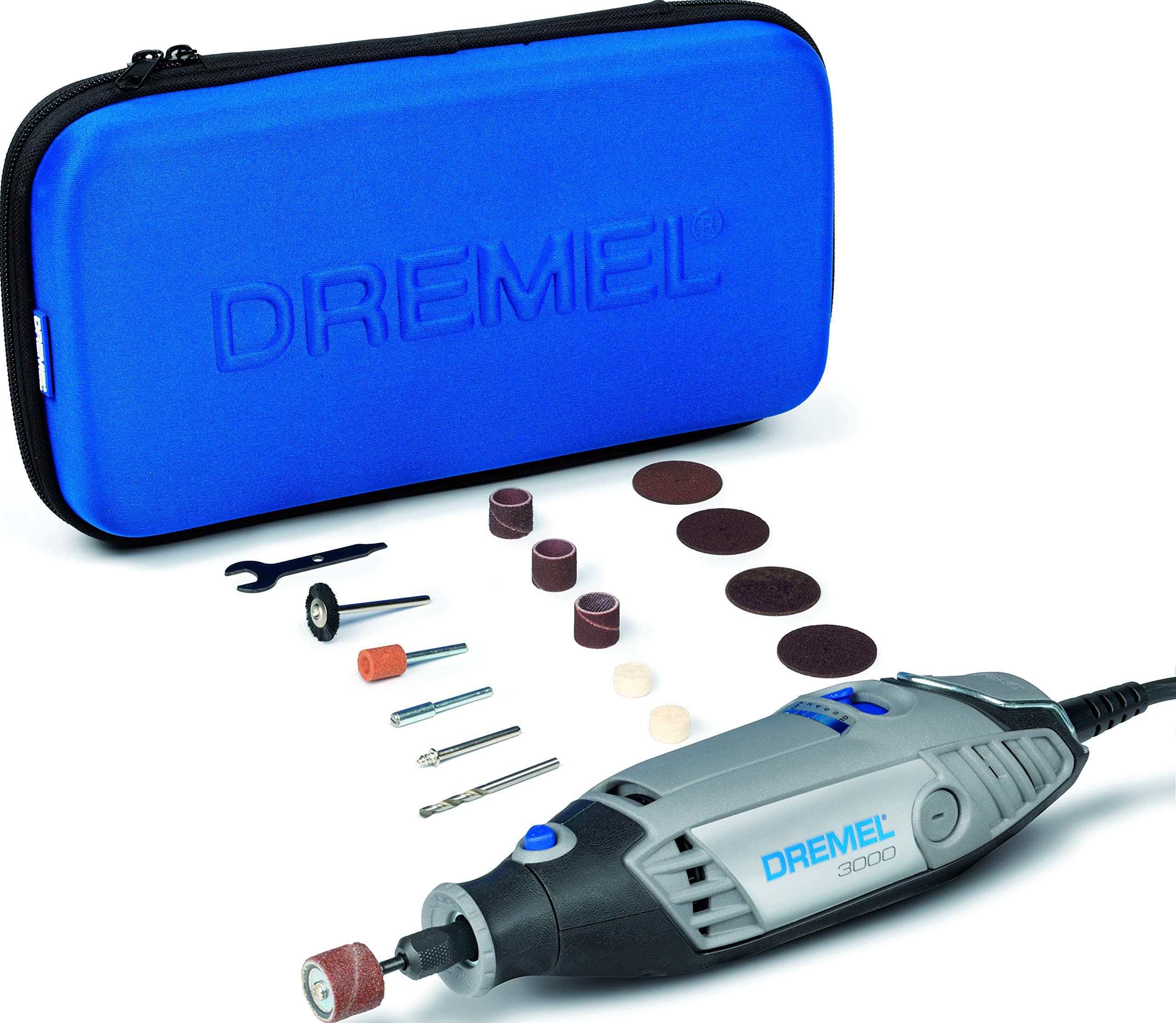 3000 Rotary Tool 130 W, Multi Tool Kit with 15 Accessories, Variable Speed 10.000-33.000 RPM