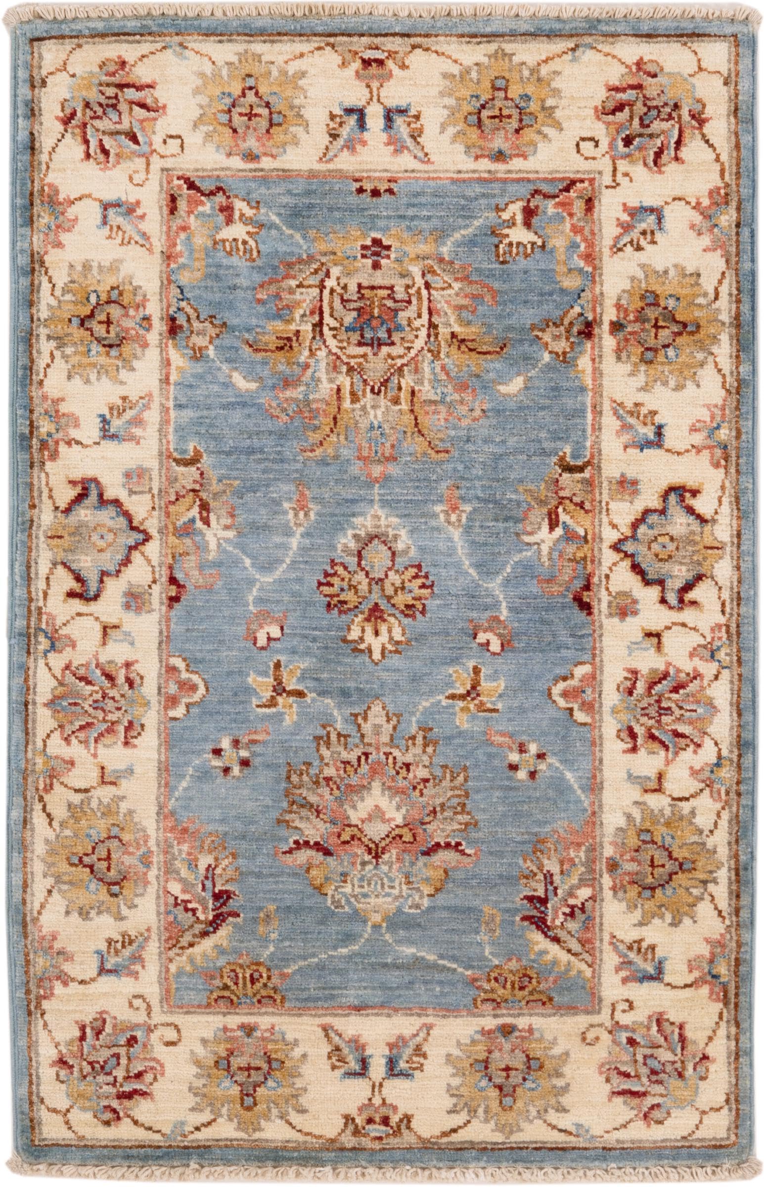 Tapis Farahan Ziegler en laine 59x96 cm pour réchauffer l'ambiance d'un bureau élégant