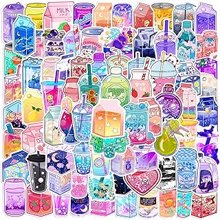 Beverages Set di 100 adesivi per bevande, graziose decorazioni per auto, laptop, skateboard, bicicletta, ciclomotori, moto, computer, adatti per adulti e bambini