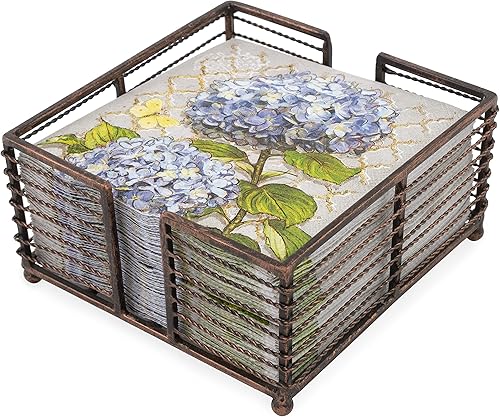 Miniatura 2 de Boston International Servilletero de metal, tamaño de cóctel, alambre trenzado