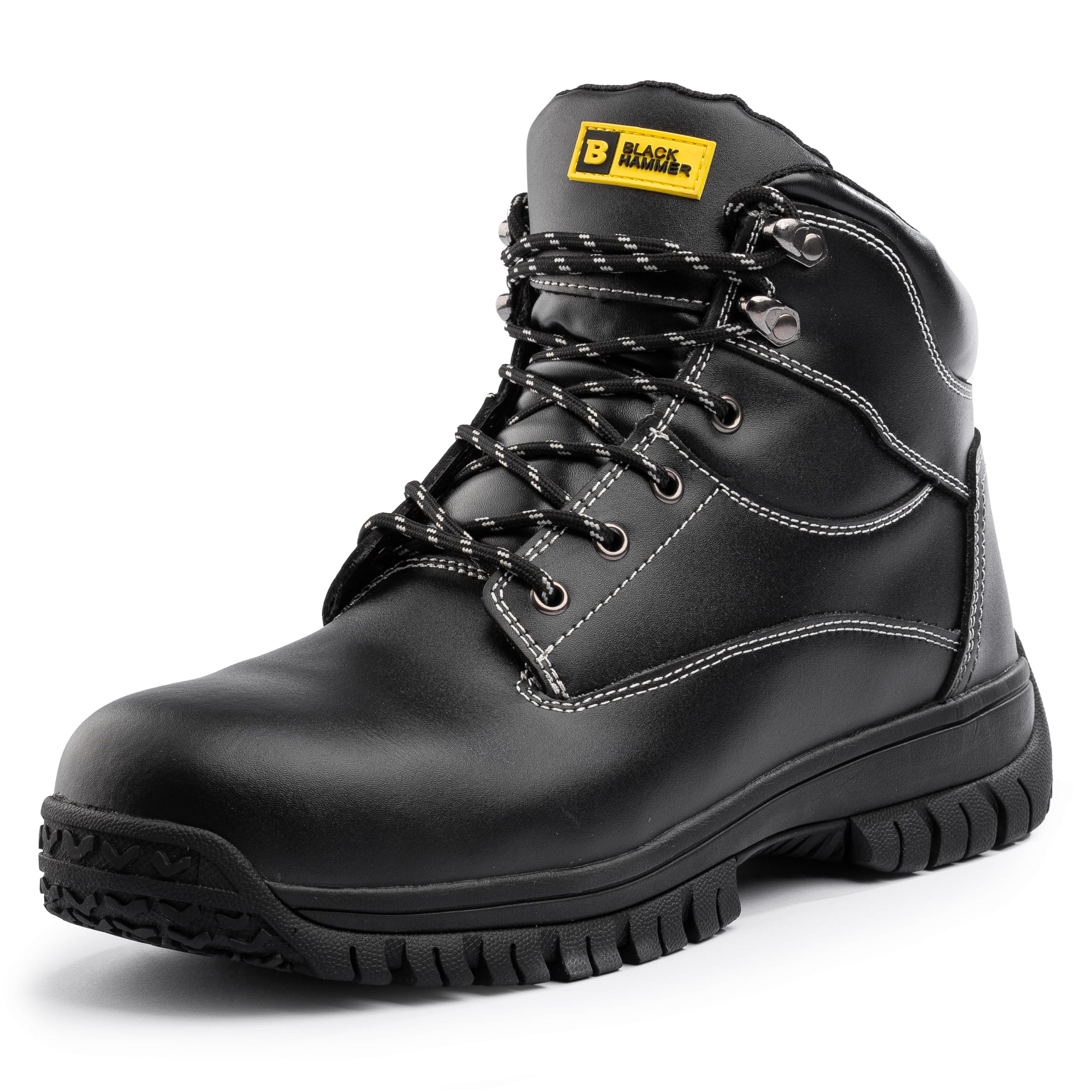 Black Hammer Botas de seguridad para hombre, botas de trabajo duraderas, perfectas para construcción y uso industrial Max