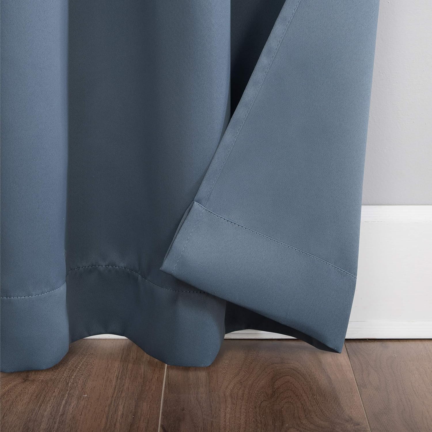 Sun Zero Easton Blackout Energy Efficient Grommet Curtain Panel, thermal, Denim Blue, 40" x 108", W 40" x L 108" (1 Panels) - Image 5