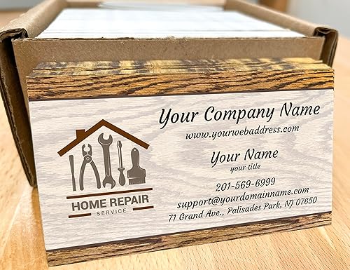 Miniatura 2 de IMPACTONLINEPRINTING, Tarjetas de visita 100pcs - Papel liso grueso 16Pt (350gsm), Handyman-1