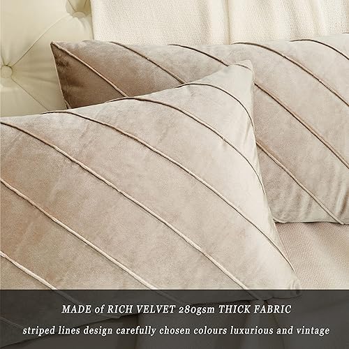 Vista 22 de GIGIZAZA Juego de 2 fundas decorativas de terciopelo de 18 x 18 pulgadas, fundas de almohada cuadradas de color verde azulado para sofá, fundas