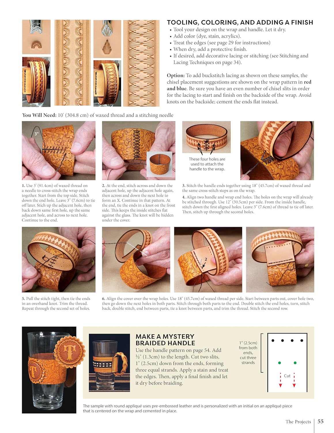 Projects in Leather: Techniques, Patterns, and Step-by-Step Instructions for Making Over 20 Projects with Endless Variations (Fox Chapel Publishing) Braiding, Stitching, Adding Rivets, and More - Image 6