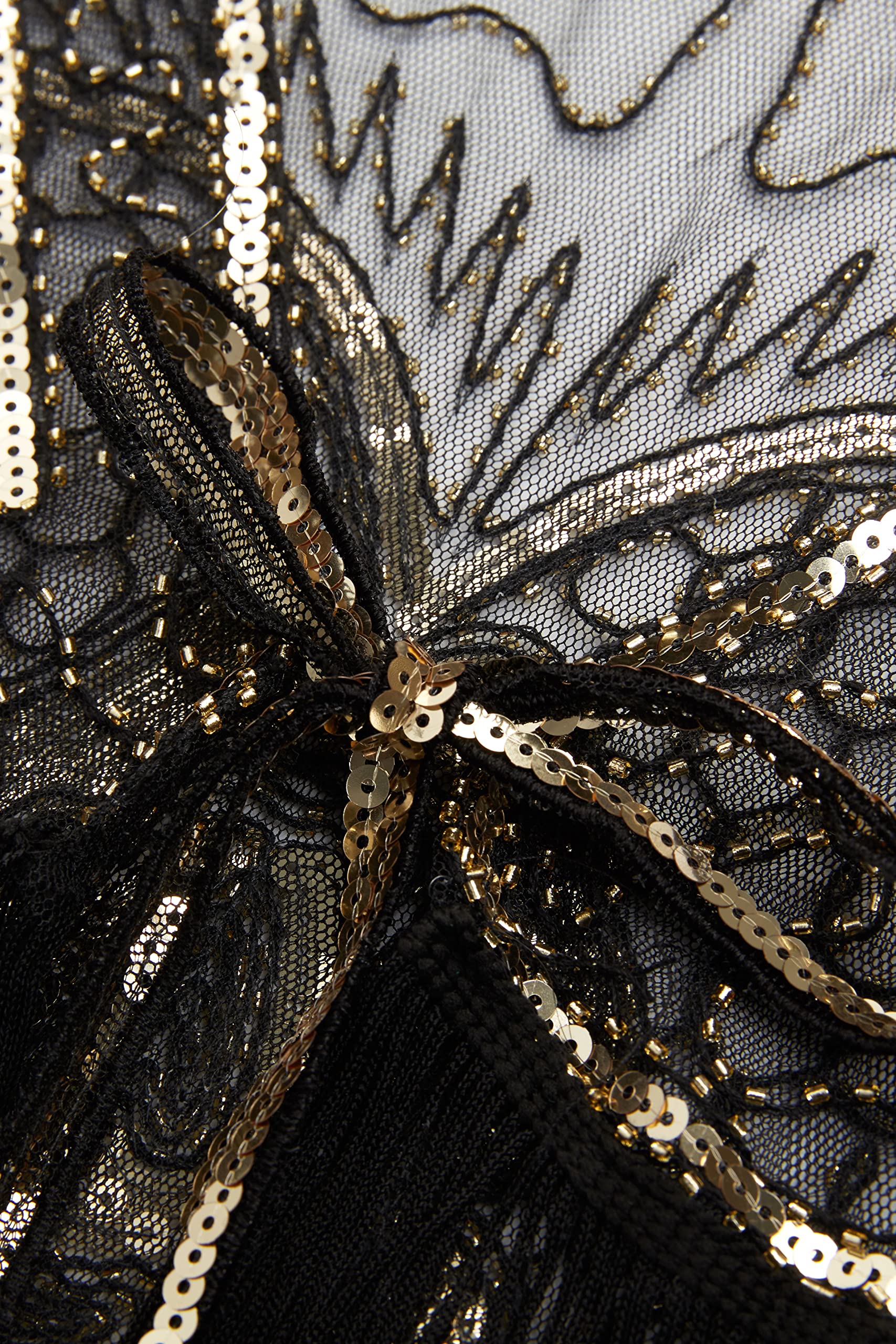 Coucoland 1920s Stola da donna, con paillettes, per abito da sera, stile anni 20, stile Gatsby