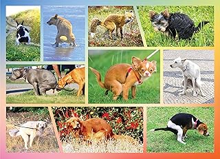 Pooping Dogs 100 Piece Puzzles for Kids - Pooping Puppies Jigsaw Puzzles, Funny Gift Pooping Dog Puzzle for Dog Lovers & Puppy Owners, Large Pieces