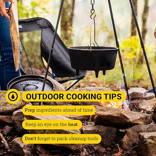 Miniatura 6 de Lodge Utensilios de cocina de hierro fundido con estampado Yellowstone pre-sazonado, para usar en el horno, en la estufa, en la parrilla o sobre una