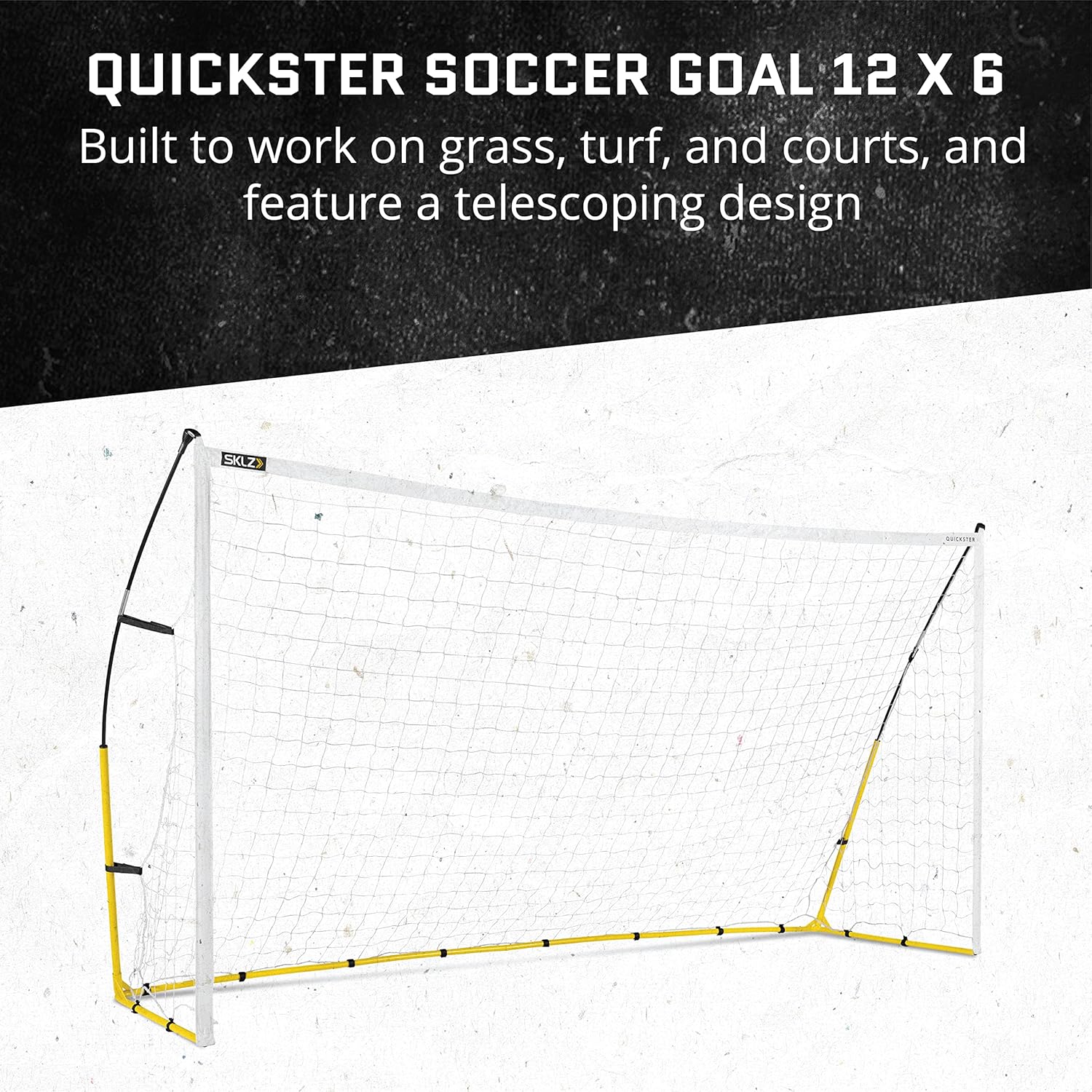 SKLZ Quickster Soccer Goal + Star Kick for Mastering Scoring Kicks, Ball Control, Handling, and Passing for All Ages