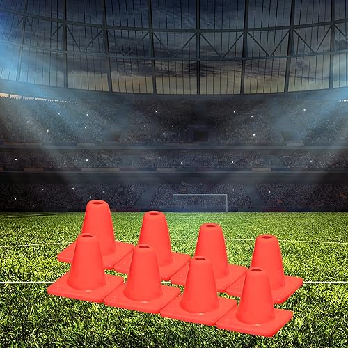 Miniatura 2 de Koozam Sports - Paquete de 6 conos deportivos de 6 pulgadas resistentes para entrenamiento profesional, no se vuelan con el viento o grietas para