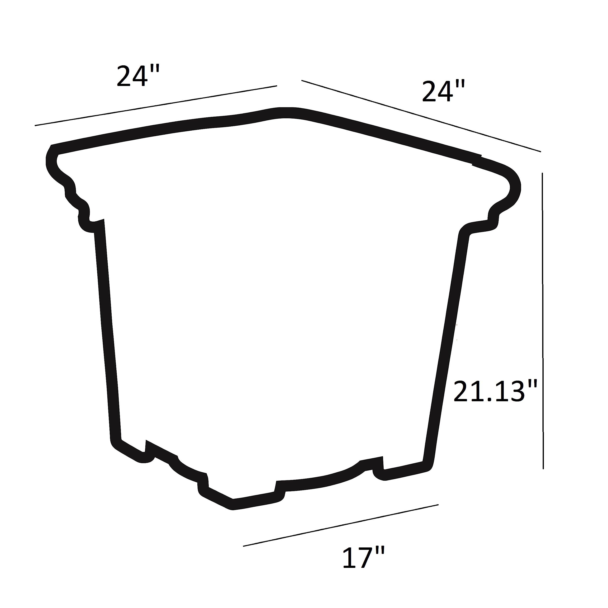 VECA VASO QUADRATO H 85 CM BIANCO