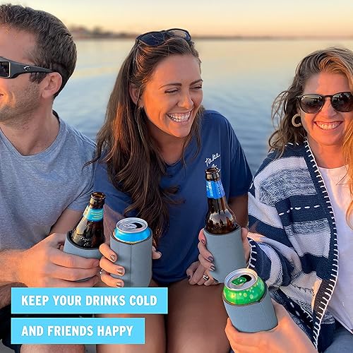 Miniatura 6 de Fundas enfriadoras de latas de cerveza en blanco (paquete de 30) Enfriadores de latas de cerveza con aislamiento suave Koolies lisas a granel para