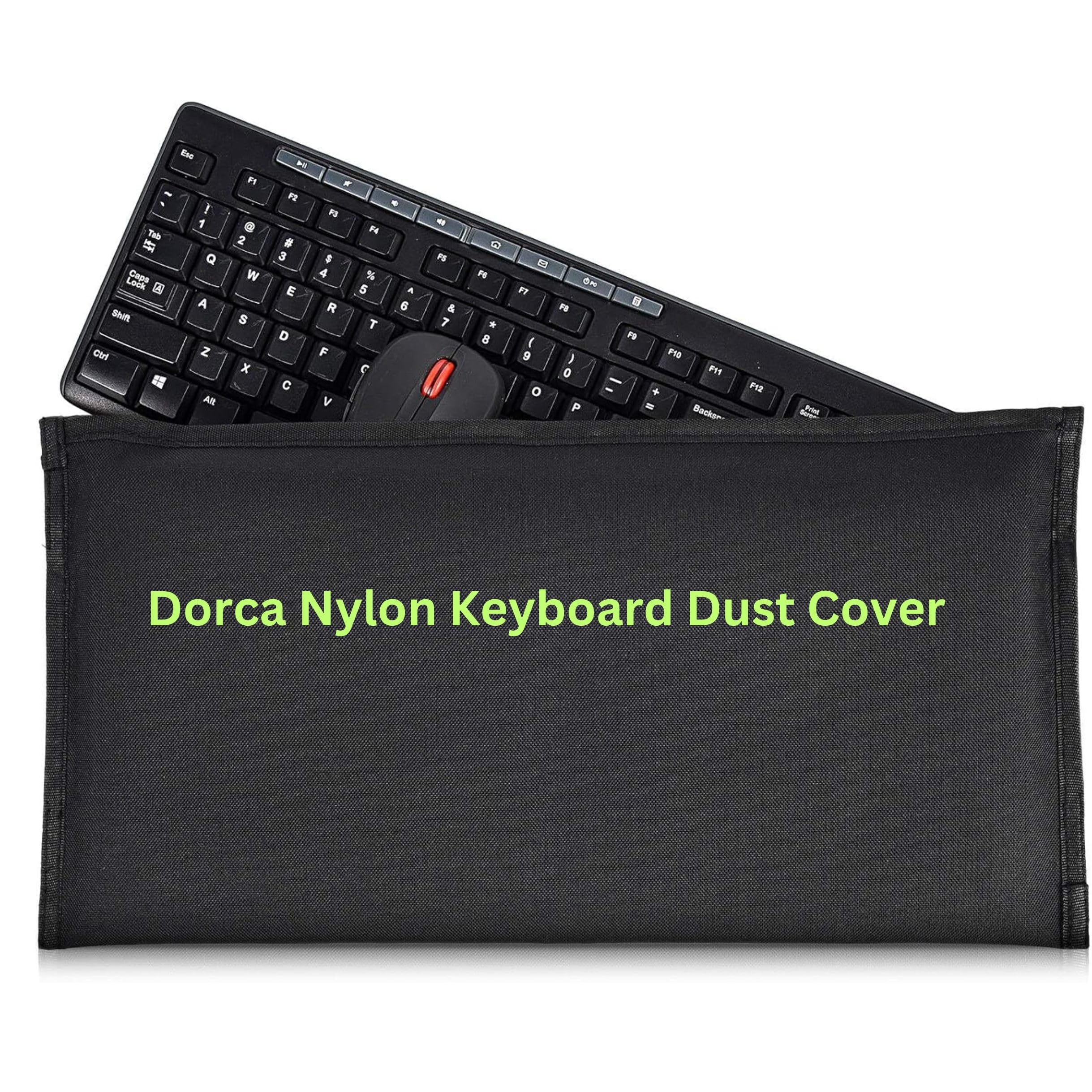 Dorca® Nylon Keyboard Dust Cover - Universal Computer Keyboard Protector Sleeve Bag for Full Size, 108 Keys, PC, Mechanical Gaming Keyboards, Logitech, iMac Magic Keyboard, and More (Black)-image-46