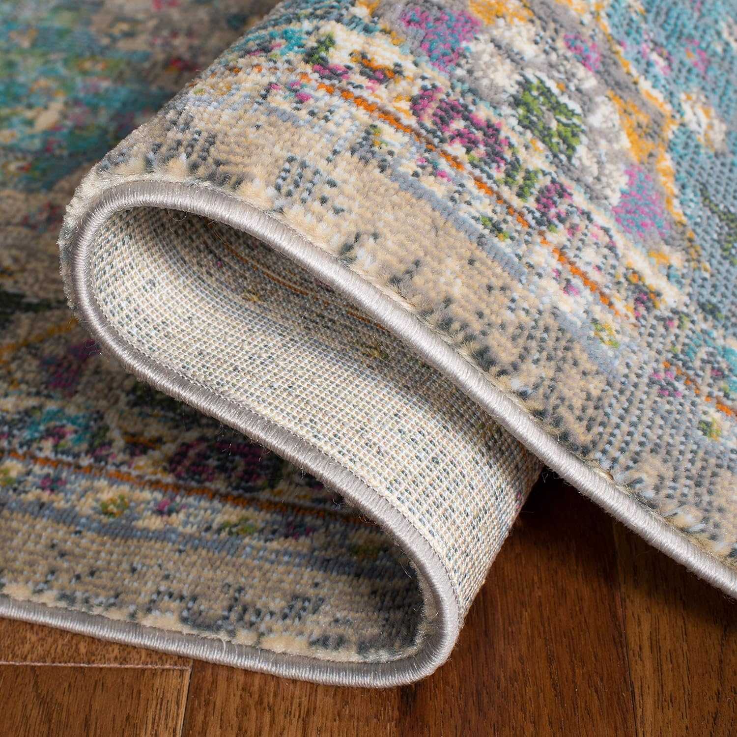 SAFAVIEH Luxor Collection Runner Rug - 2'2" x 7', Ivory & Turquoise, Handmade Boho Chic, Ideal for High Traffic Areas in Living Room, Bedroom (LUX329A)