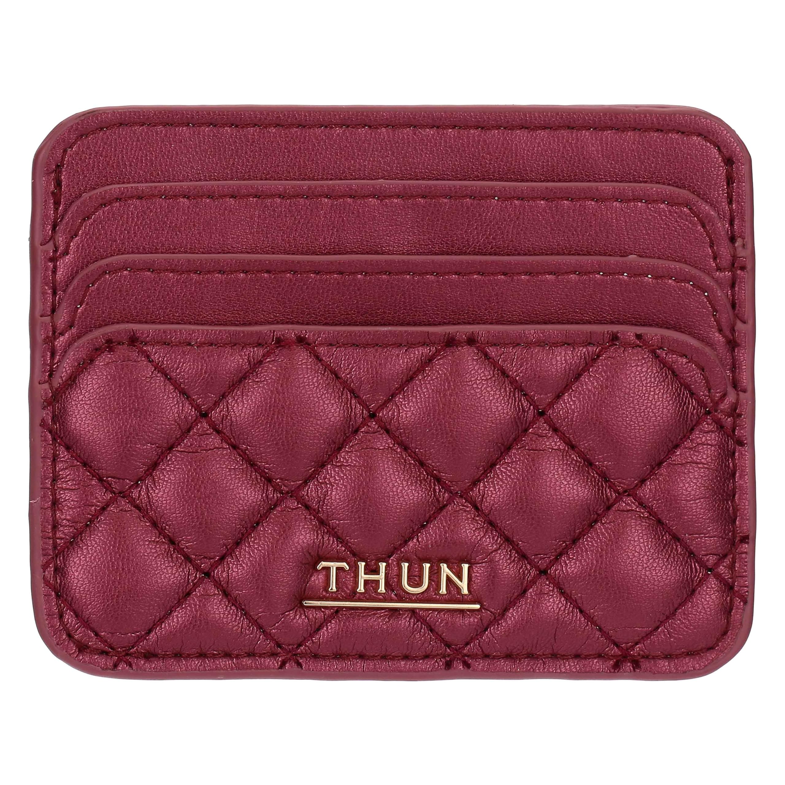 Thun - Small Cherry Card Holder - Faux Leather - Always with me Collection - 9.7 x 7.5 cm
