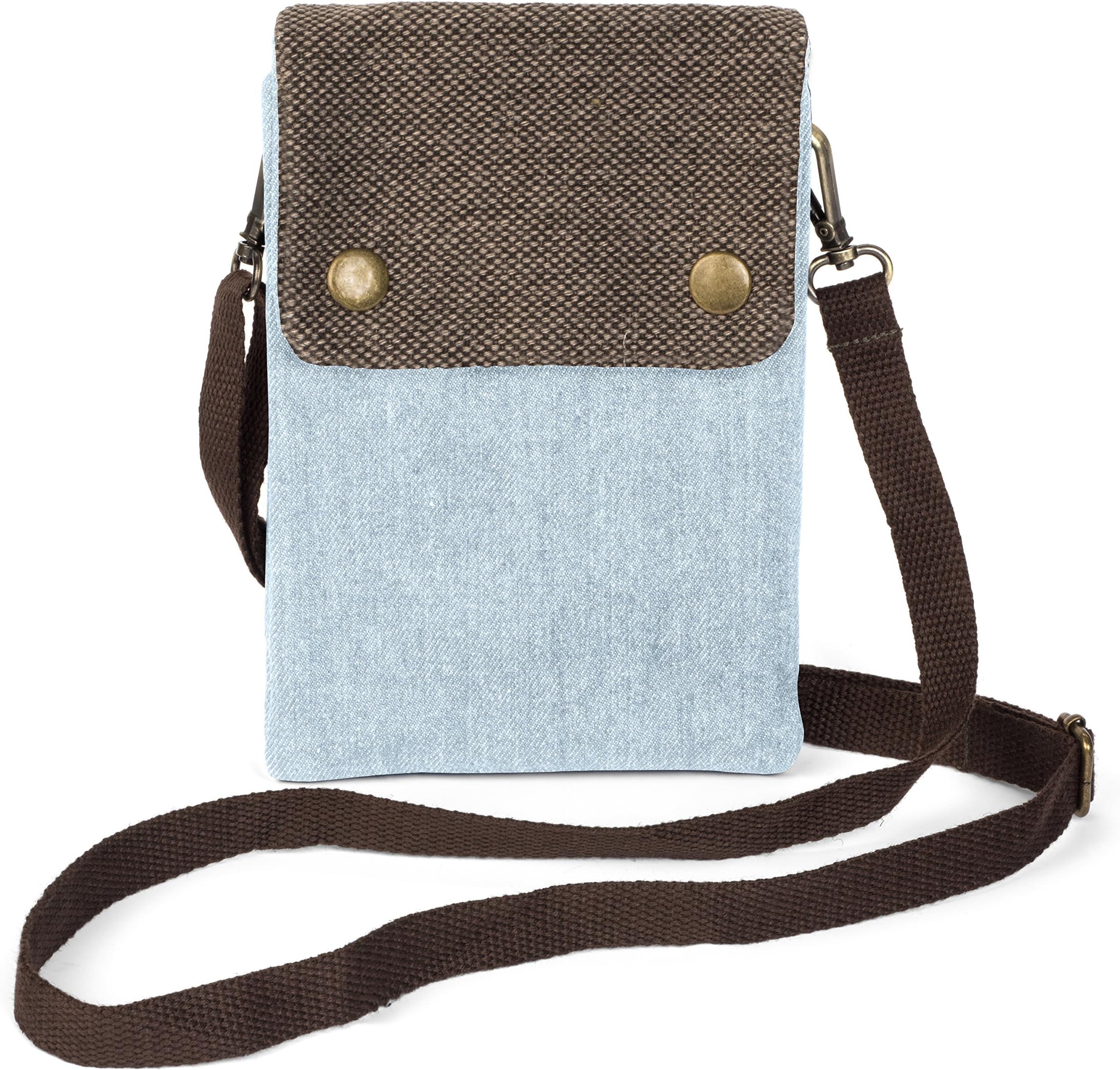 Canvas Passport Holder with Neck Strap & Wrist Band | phone Travel Pouch Wallet