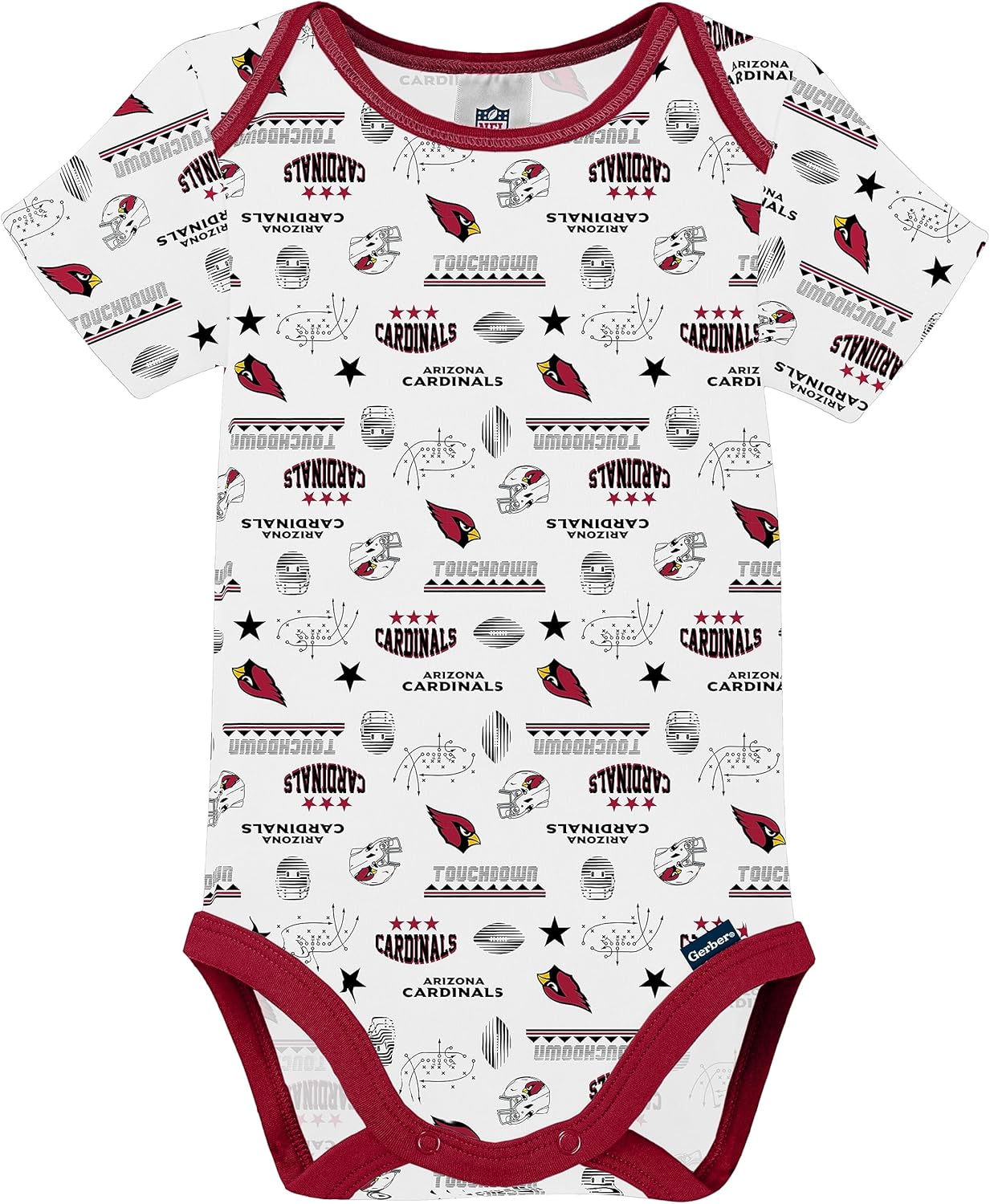 Gerber NFL Unisex-Baby NFL Team 3 Pack Short Sleeve Onesie Bodysuit