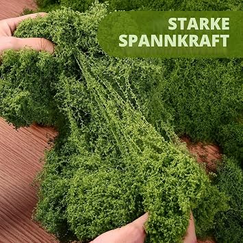 Artificial Moss - 200 g Artificial Moss for Decorating Realistic Artificial Moss for DIY Crafts Model Making & Moss Decoration Natural Artificial Moss for Decorating for Indoor and Outdoor Use